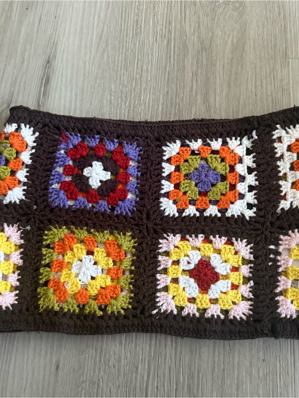 Crochet Granny Square Panel Multicolor tube top